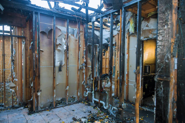 Professional Fire Damage Removal technician working in Greenville, OH